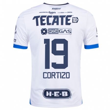 Kandiny Niño Camiseta Jordi Cortizo #19 Blanco 2ª Equipación 2023/24 La Camisa Chile