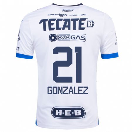 Kandiny Niño Camiseta Arturo González #21 Blanco 2ª Equipación 2023/24 La Camisa Chile