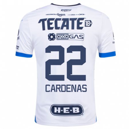 Kandiny Niño Camiseta Luis Cárdenas #22 Blanco 2ª Equipación 2023/24 La Camisa Chile