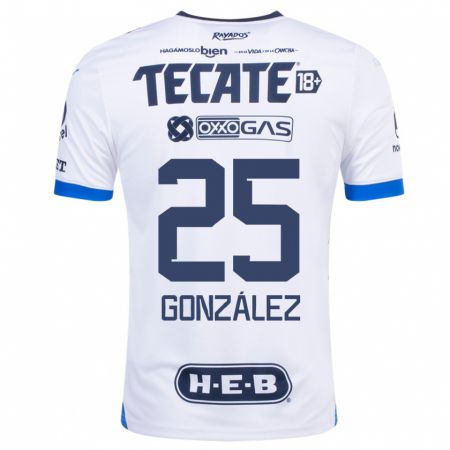 Kandiny Niño Camiseta Jonathan González #25 Blanco 2ª Equipación 2023/24 La Camisa Chile