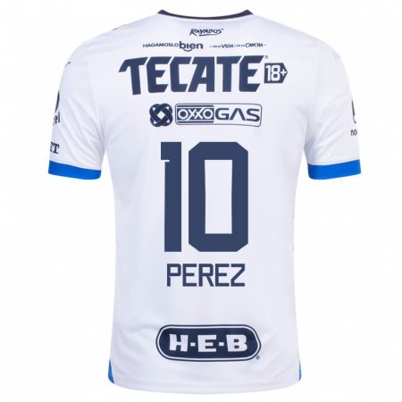 Kandiny Niño Camiseta Nicole Perez #10 Blanco 2ª Equipación 2023/24 La Camisa Chile