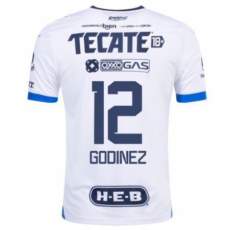 Kandiny Niño Camiseta Alejandria Godinez #12 Blanco 2ª Equipación 2023/24 La Camisa Chile