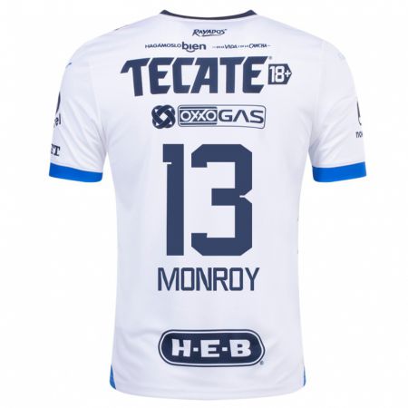 Kandiny Niño Camiseta Paola Monroy #13 Blanco 2ª Equipación 2023/24 La Camisa Chile
