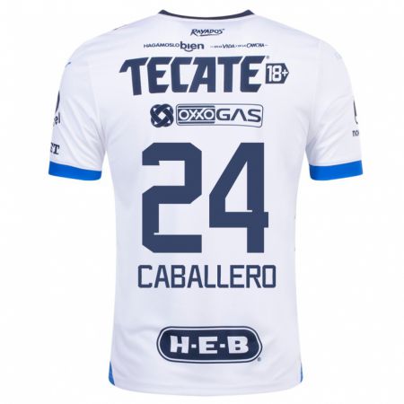 Kandiny Niño Camiseta Mariana Caballero #24 Blanco 2ª Equipación 2023/24 La Camisa Chile
