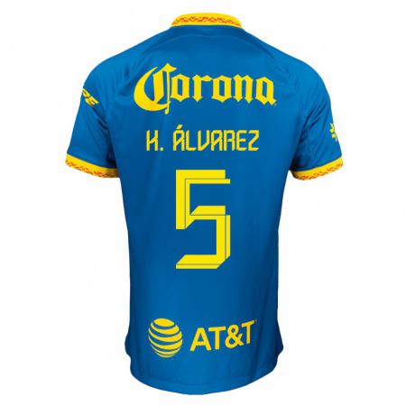 Kandiny Niño Camiseta Kevin Álvarez #5 Azul 2ª Equipación 2023/24 La Camisa Chile