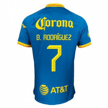 Kandiny Niño Camiseta Brian Rodríguez #7 Azul 2ª Equipación 2023/24 La Camisa Chile