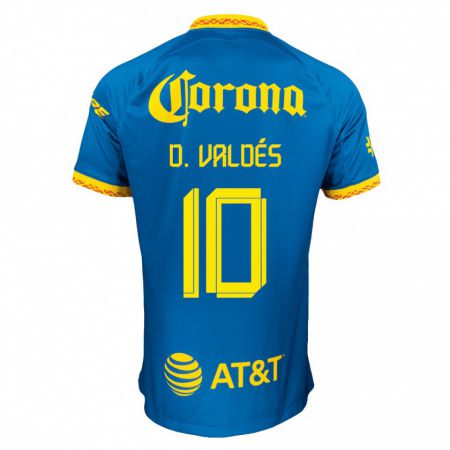 Kandiny Niño Camiseta Diego Valdés #10 Azul 2ª Equipación 2023/24 La Camisa Chile