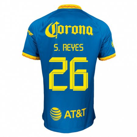 Kandiny Niño Camiseta Salvador Reyes #26 Azul 2ª Equipación 2023/24 La Camisa Chile