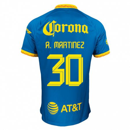 Kandiny Niño Camiseta Arturo Martínez #30 Azul 2ª Equipación 2023/24 La Camisa Chile