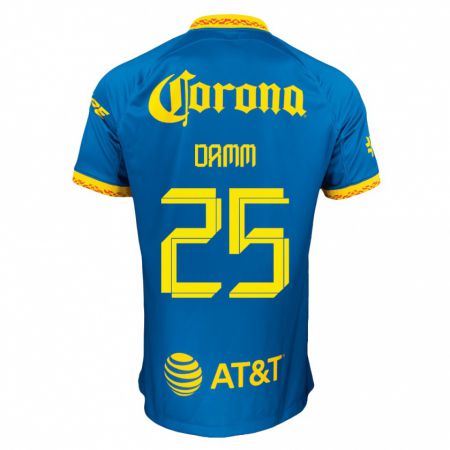 Kandiny Niño Camiseta Jurgen Damm #25 Azul 2ª Equipación 2023/24 La Camisa Chile