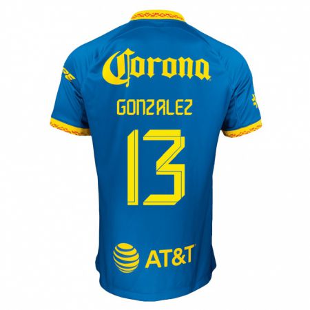 Kandiny Niño Camiseta Eva Gonzalez #13 Azul 2ª Equipación 2023/24 La Camisa Chile