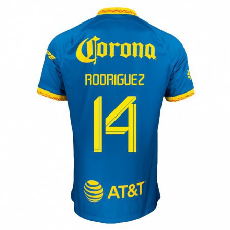 Kandiny Niño Camiseta Monica Rodriguez #14 Azul 2ª Equipación 2023/24 La Camisa Chile