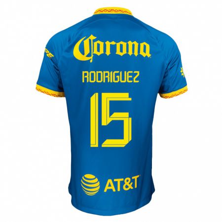 Kandiny Niño Camiseta Kimberly Rodriguez #15 Azul 2ª Equipación 2023/24 La Camisa Chile