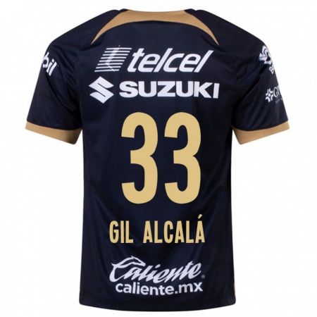 Kandiny Niño Camiseta Gil Alcalá #33 Azul Oscuro 2ª Equipación 2023/24 La Camisa Chile