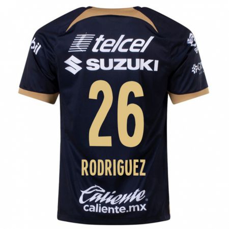 Kandiny Niño Camiseta Lucia Rodriguez #26 Azul Oscuro 2ª Equipación 2023/24 La Camisa Chile