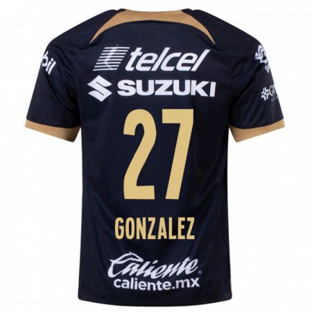 Kandiny Niño Camiseta Heidi Gonzalez #27 Azul Oscuro 2ª Equipación 2023/24 La Camisa Chile