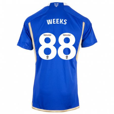 Kandiny Hombre Camiseta Tyler Weeks #88 Azul Real 1ª Equipación 2023/24 La Camisa Chile