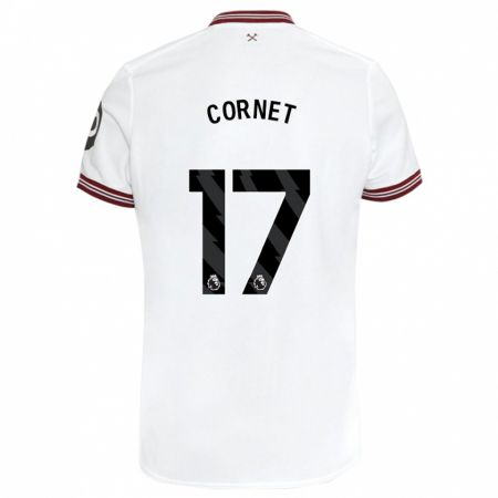 Kandiny Hombre Camiseta Maxwel Cornet #17 Blanco 2ª Equipación 2023/24 La Camisa Chile
