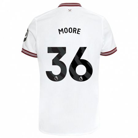Kandiny Hombre Camiseta Sean Moore #36 Blanco 2ª Equipación 2023/24 La Camisa Chile