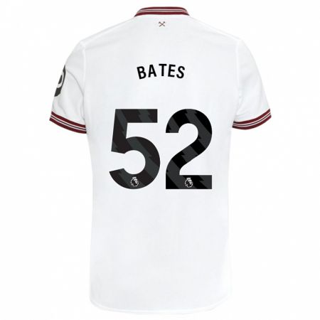 Kandiny Hombre Camiseta Billy Bates #52 Blanco 2ª Equipación 2023/24 La Camisa Chile