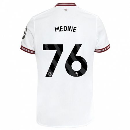 Kandiny Hombre Camiseta Jethro Medine #76 Blanco 2ª Equipación 2023/24 La Camisa Chile