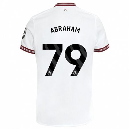 Kandiny Hombre Camiseta Dondre Abraham #79 Blanco 2ª Equipación 2023/24 La Camisa Chile
