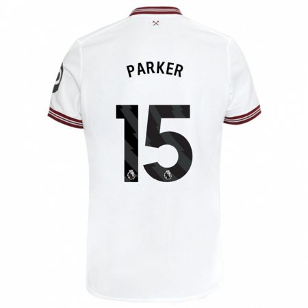 Kandiny Hombre Camiseta Lucy Parker #15 Blanco 2ª Equipación 2023/24 La Camisa Chile