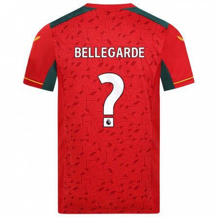 Kandiny Hombre Camiseta Jean-Ricner Bellegarde #0 Rojo 2ª Equipación 2023/24 La Camisa Chile