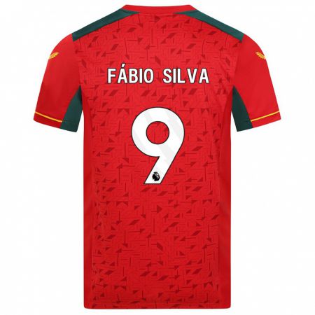 Kandiny Hombre Camiseta Fábio Silva #9 Rojo 2ª Equipación 2023/24 La Camisa Chile