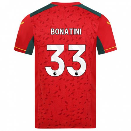 Kandiny Hombre Camiseta Leo Bonatini #33 Rojo 2ª Equipación 2023/24 La Camisa Chile