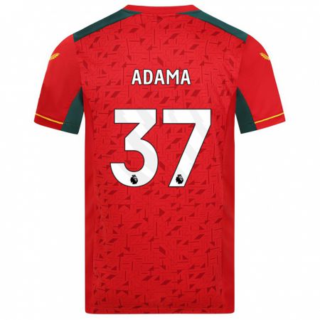 Kandiny Hombre Camiseta Adama Traore #37 Rojo 2ª Equipación 2023/24 La Camisa Chile