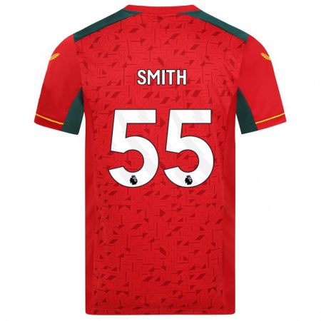 Kandiny Hombre Camiseta Jackson Smith #55 Rojo 2ª Equipación 2023/24 La Camisa Chile