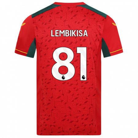 Kandiny Hombre Camiseta Dexter Lembikisa #81 Rojo 2ª Equipación 2023/24 La Camisa Chile
