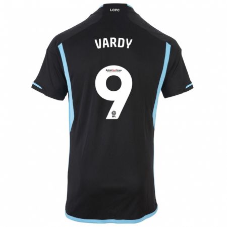 Kandiny Hombre Camiseta Jamie Vardy #9 Negro 2ª Equipación 2023/24 La Camisa Chile