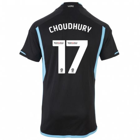 Kandiny Hombre Camiseta Hamza Choudhury #17 Negro 2ª Equipación 2023/24 La Camisa Chile