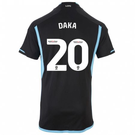 Kandiny Hombre Camiseta Patson Daka #20 Negro 2ª Equipación 2023/24 La Camisa Chile