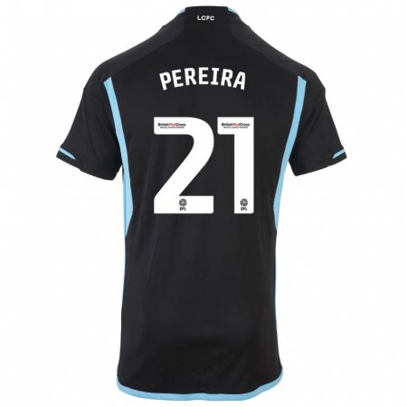 Kandiny Hombre Camiseta Ricardo Pereira #21 Negro 2ª Equipación 2023/24 La Camisa Chile