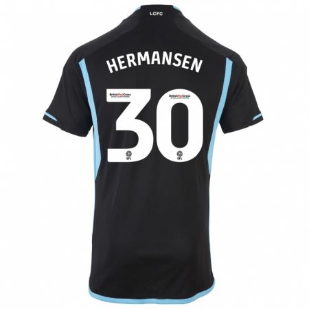Kandiny Hombre Camiseta Mads Hermansen #30 Negro 2ª Equipación 2023/24 La Camisa Chile