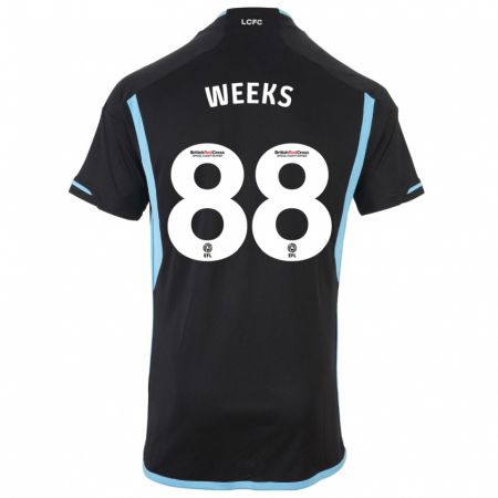 Kandiny Hombre Camiseta Tyler Weeks #88 Negro 2ª Equipación 2023/24 La Camisa Chile