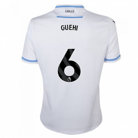 Kandiny Hombre Camiseta Marc Guéhi #6 Blanco 2ª Equipación 2023/24 La Camisa Chile