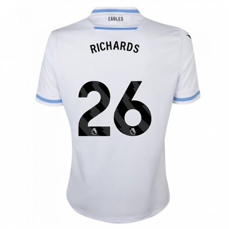 Kandiny Hombre Camiseta Chris Richards #26 Blanco 2ª Equipación 2023/24 La Camisa Chile