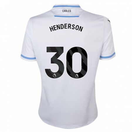Kandiny Hombre Camiseta Dean Henderson #30 Blanco 2ª Equipación 2023/24 La Camisa Chile