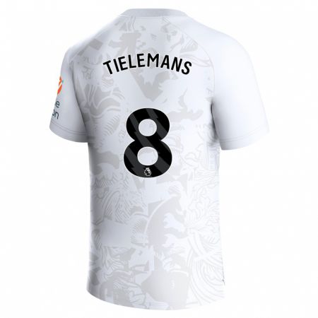 Kandiny Hombre Camiseta Youri Tielemans #8 Blanco 2ª Equipación 2023/24 La Camisa Chile