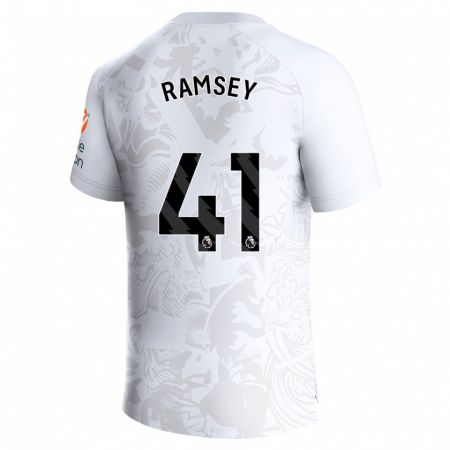Kandiny Hombre Camiseta Jacob Ramsey #41 Blanco 2ª Equipación 2023/24 La Camisa Chile