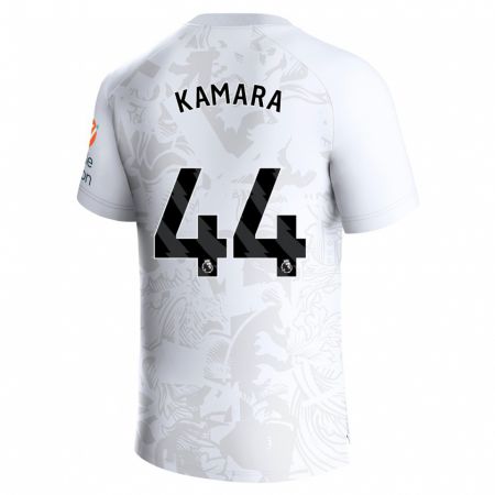 Kandiny Hombre Camiseta Boubacar Kamara #44 Blanco 2ª Equipación 2023/24 La Camisa Chile