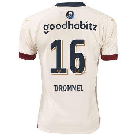 Kandiny Hombre Camiseta Joël Drommel #16 Blanquecino 2ª Equipación 2023/24 La Camisa Chile