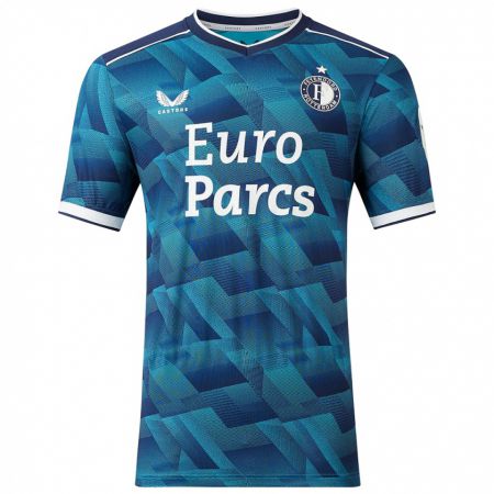 Kandiny Hombre Camiseta Patrik Walemark #23 Azul 2ª Equipación 2023/24 La Camisa Chile
