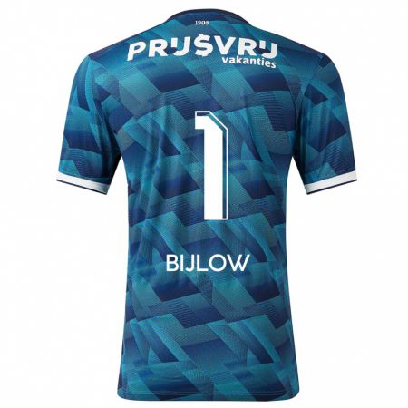 Kandiny Hombre Camiseta Justin Bijlow #1 Azul 2ª Equipación 2023/24 La Camisa Chile