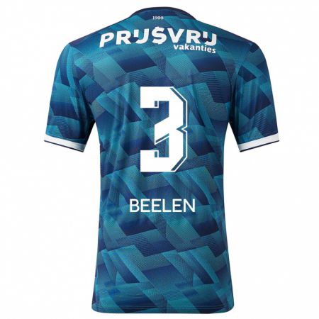 Kandiny Hombre Camiseta Thomas Beelen #3 Azul 2ª Equipación 2023/24 La Camisa Chile