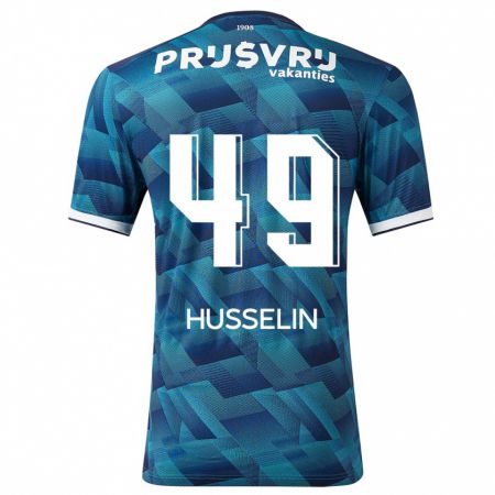 Kandiny Hombre Camiseta Matéo Husselin #49 Azul 2ª Equipación 2023/24 La Camisa Chile
